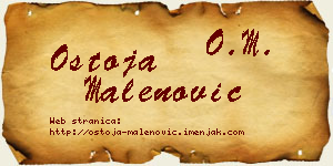 Ostoja Malenović vizit kartica